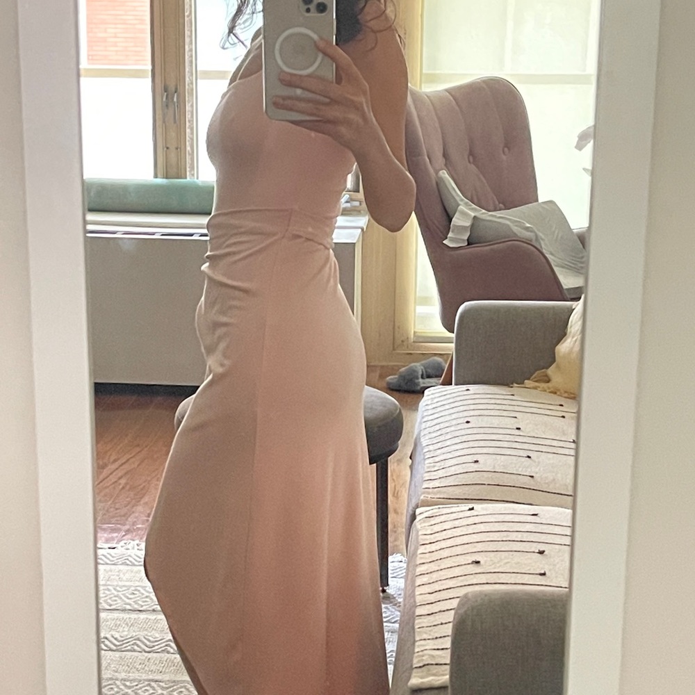 Aritzia Wilfred Saturn Midi Dress (Color: Coral Blush) - Picture 8 of 14